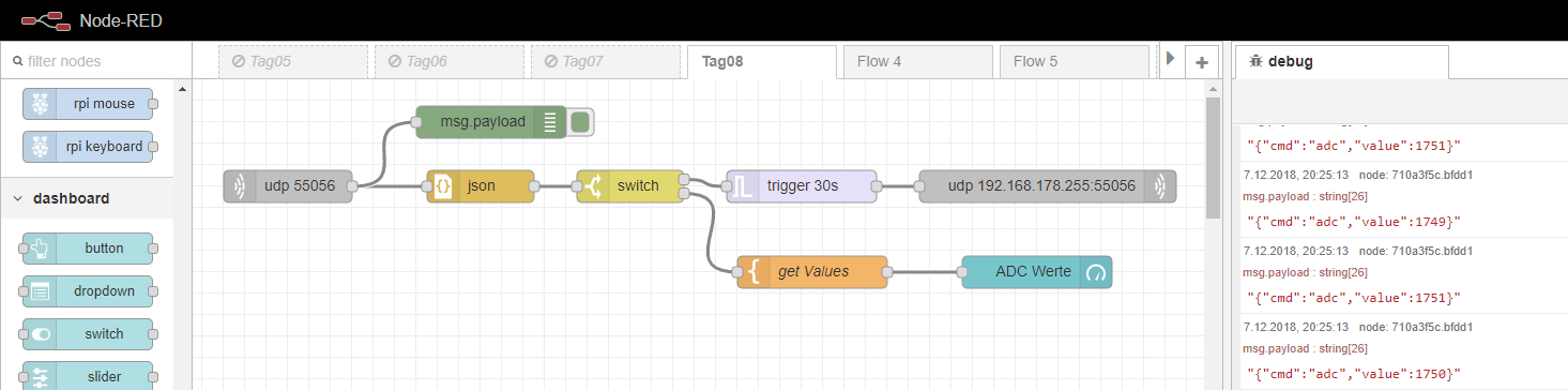 Flow in Node-RED