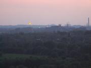 Kulturhauptstadt 2010 - SchachtZeichen - NachtSchachtZeichen bei Dämmerung mit Blick auf Zollverein (c)2010 Wolfgang Büning